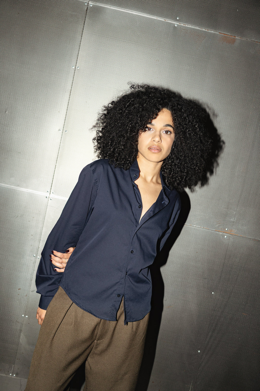Upcycled Blouse Navy