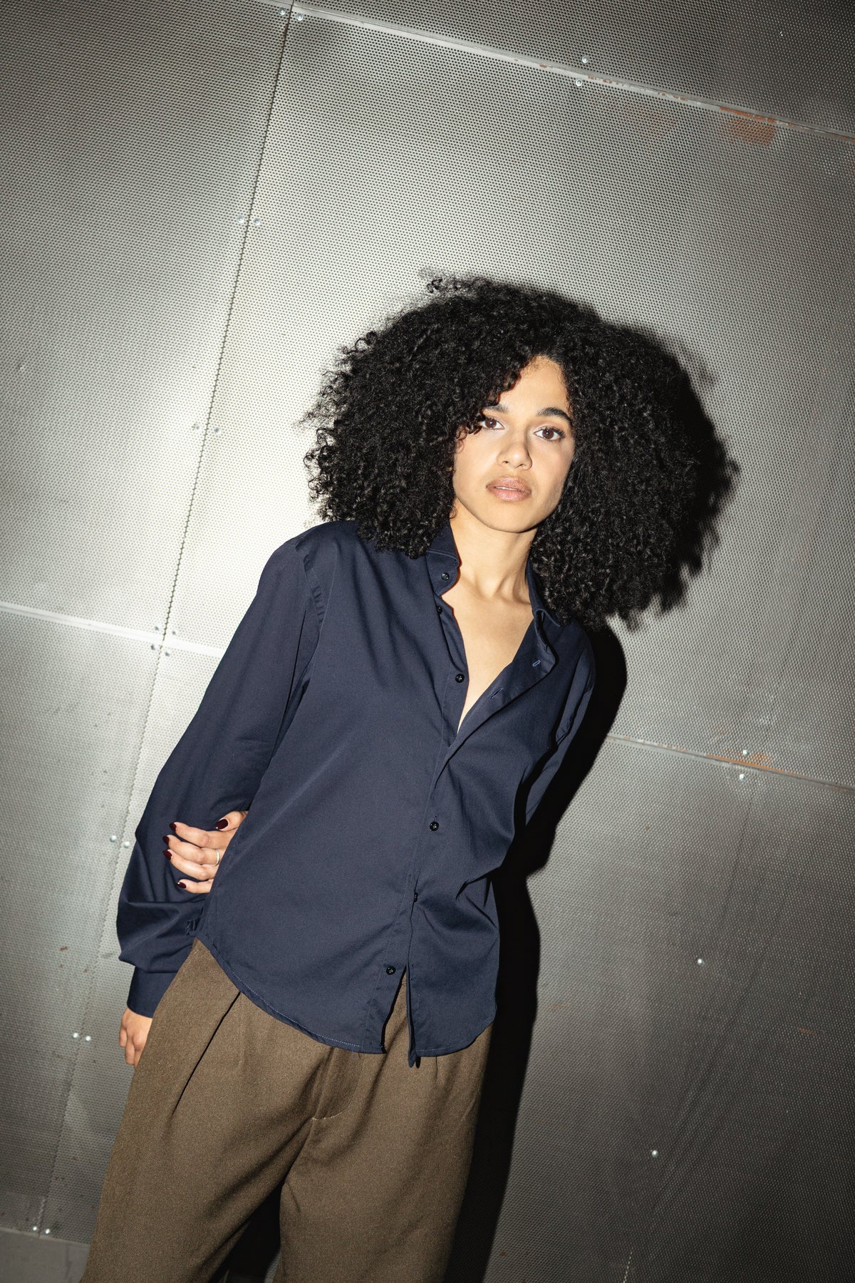 Upcycled Blouse Navy