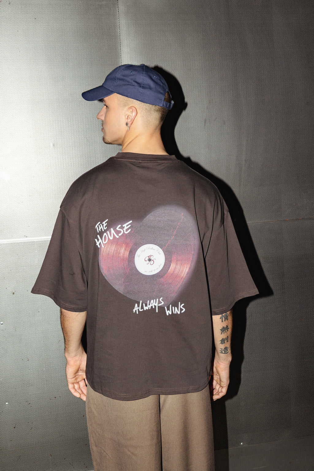 House Always Wins Tee Brown