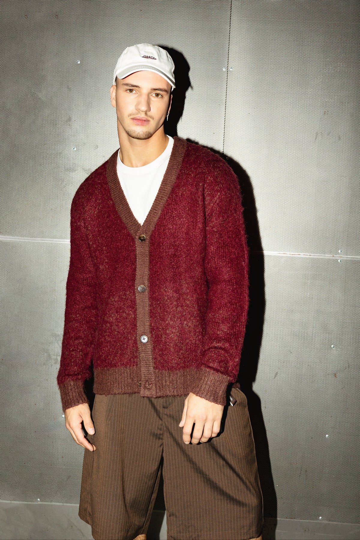 Mohair Cardigan Burgundy