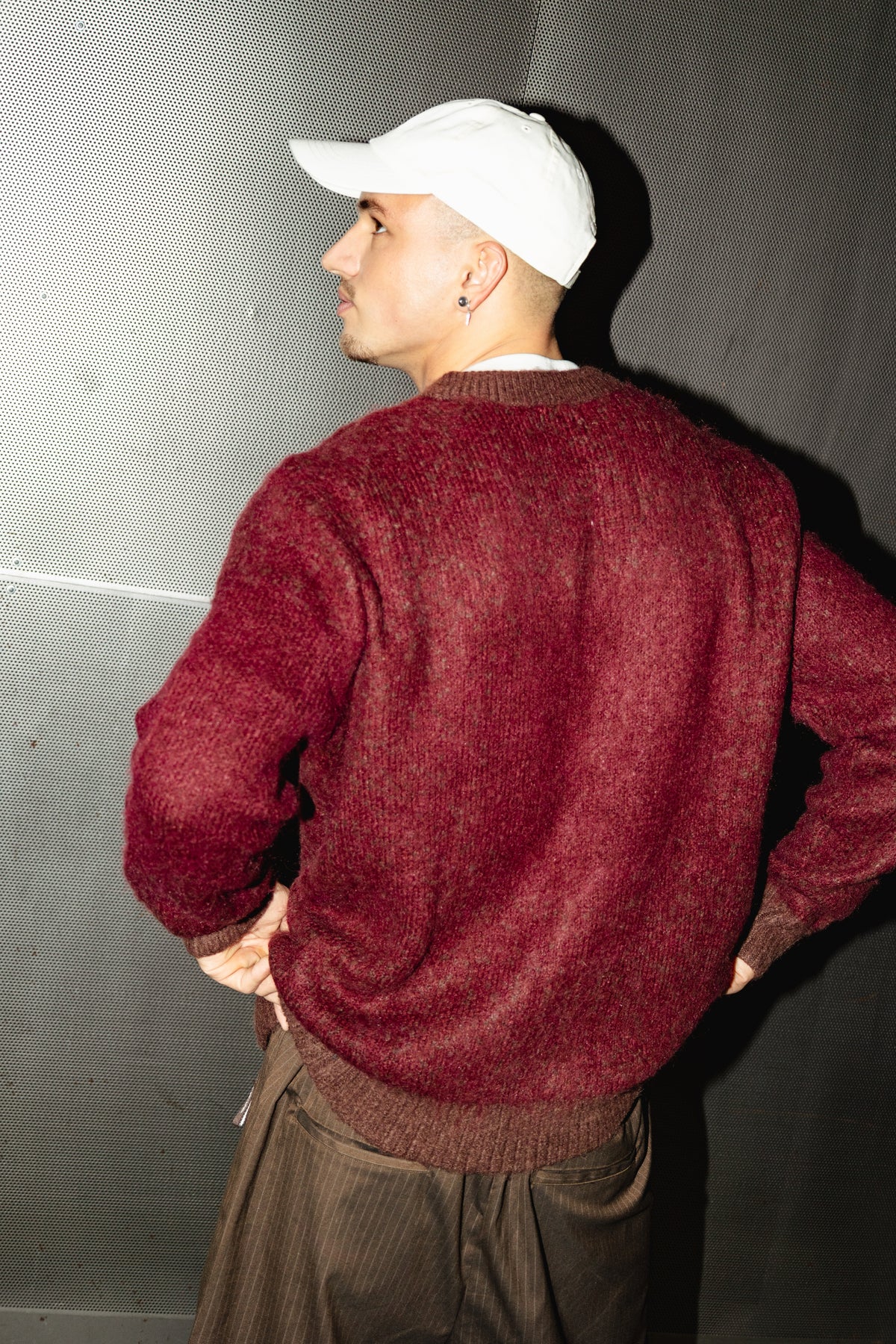 Mohair Cardigan Burgundy