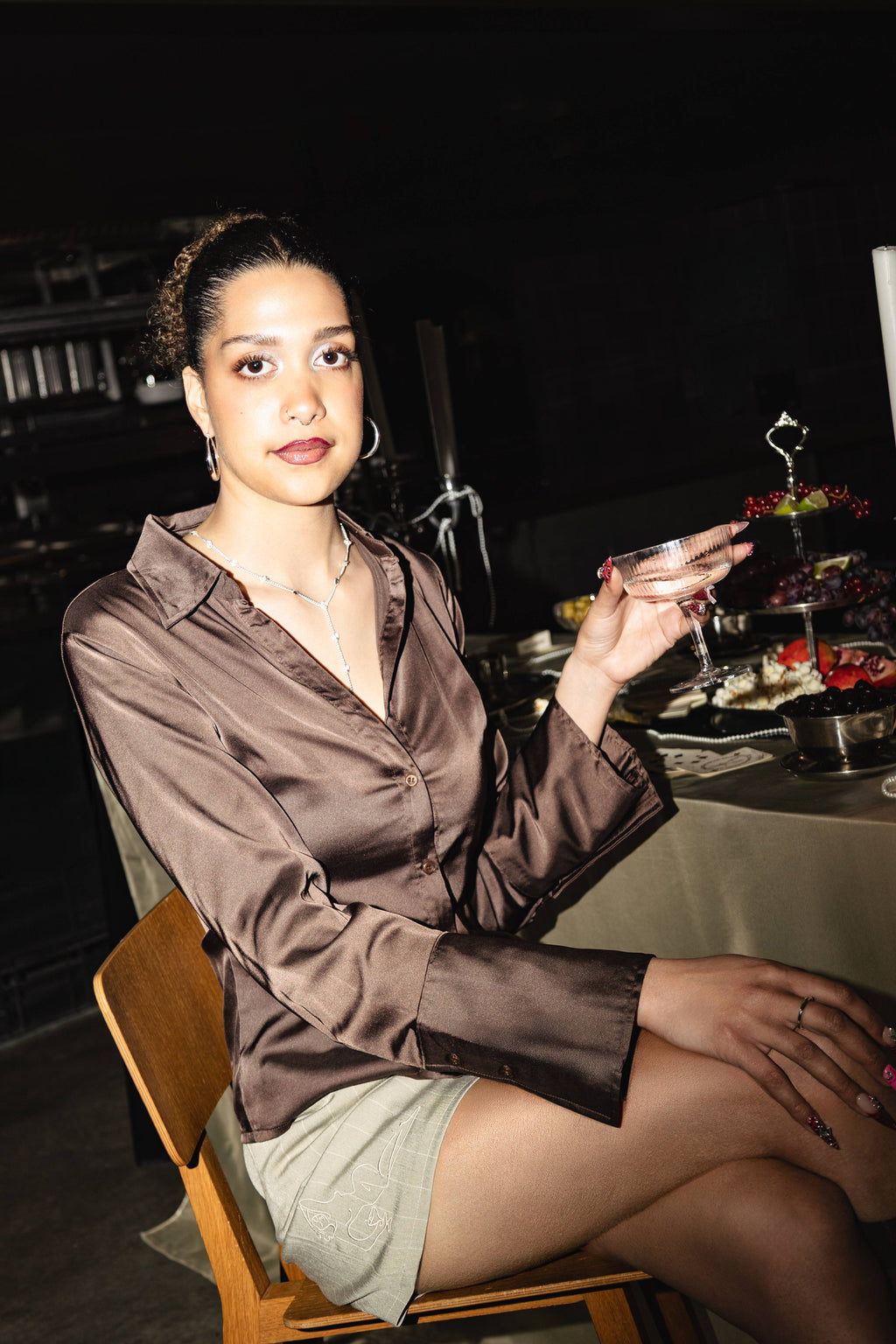 Fitted Blouse Brown