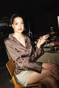 Fitted Blouse Brown